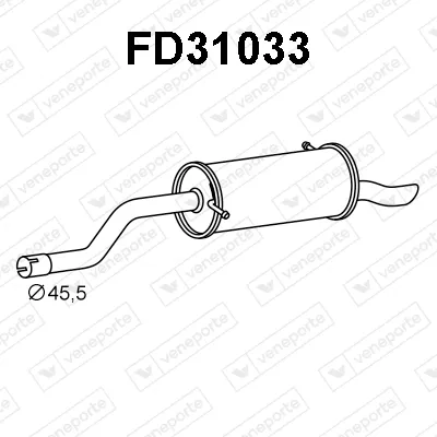 Silenciador posterior Ford FIESTA VII · Ford FIESTA VII Van
