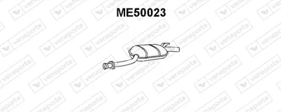silenciador del medio Mercedes-Benz 190