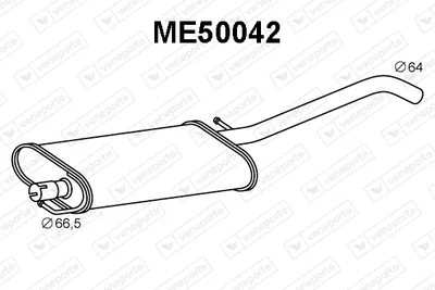 Silenciador posterior Mercedes-Benz M-CLASS