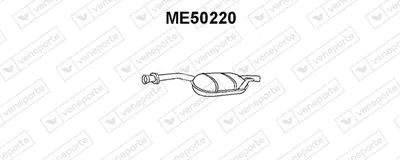 silenciador del medio Mercedes-Benz 124 Coupe
