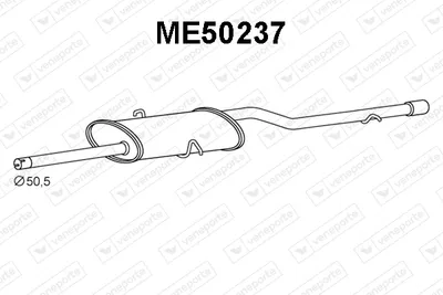 Silenciador posterior Mercedes-Benz A-CLASS