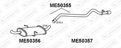Silenciador posterior Mercedes-Benz A-CLASS
