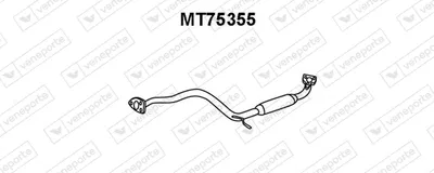 silenciador del medio Mitsubishi COLT III