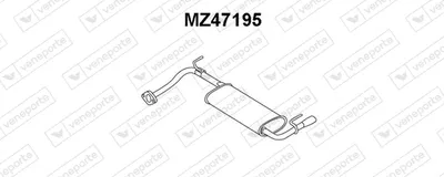 Silenciador posterior Mazda 323 C V · Mazda 323 F V · Mazda 323 P V