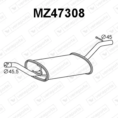 Silenciador posterior Mazda 3 · Mazda 3 Saloon