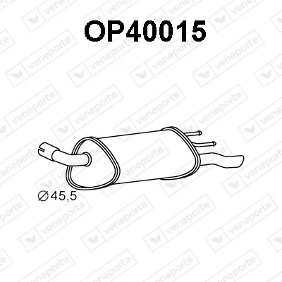 Silenciador posterior Opel CORSA B · Opel CORSA B Hatchback Van · Vauxhall CORSA Mk I
