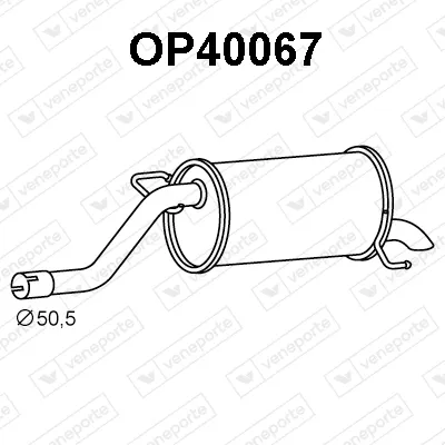 Silenciador posterior Opel CORSA D · Vauxhall CORSA Mk III