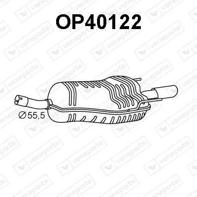 Silenciador posterior Opel ASTRA H · Opel ASTRA H GTC · Vauxhall ASTRA Mk V