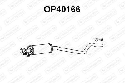 silenciador del medio Opel ASTRA F Saloon · Opel ASTRA F Convertible · Opel ASTRA F Hatchback