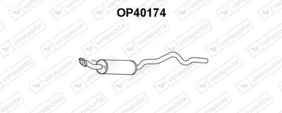 silenciador del medio Opel ASTRA F Estate · Vauxhall ASTRA Mk III Estate · Vauxhall ASTRA Mk III Saloon
