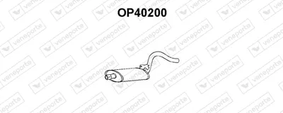 silenciador del medio Opel MANTA B CC · Opel ASCONA B