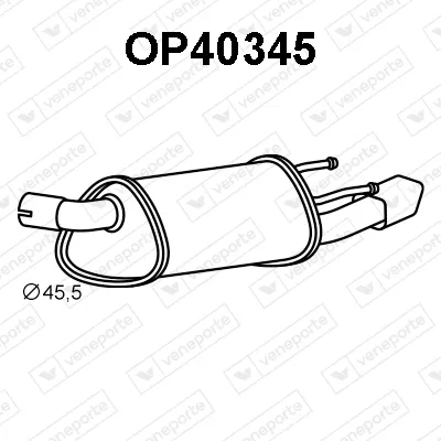 Silenciador posterior Opel TIGRA · Vauxhall TIGRA Mk I