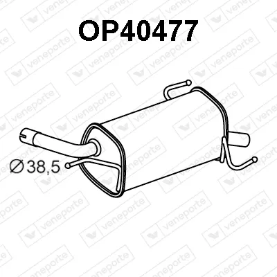 Silenciador posterior Opel CORSA C · Vauxhall CORSA Mk II
