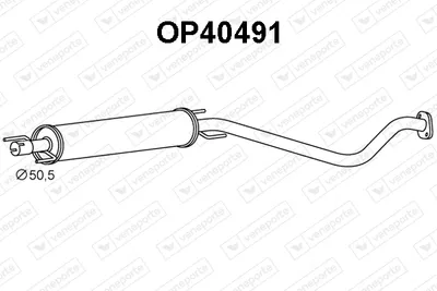 silenciador del medio Opel ASTRA F Saloon · Opel ASTRA G Hatchback · Opel ASTRA G Estate