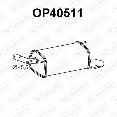 Silenciador posterior Opel CORSA C · Opel CORSA C Hatchback Van · Vauxhall CORSA Mk II