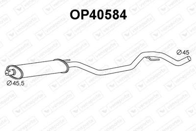 Presilenciador Opel VECTRA C · Opel VECTRA C GTS · Vauxhall VECTRA Mk II