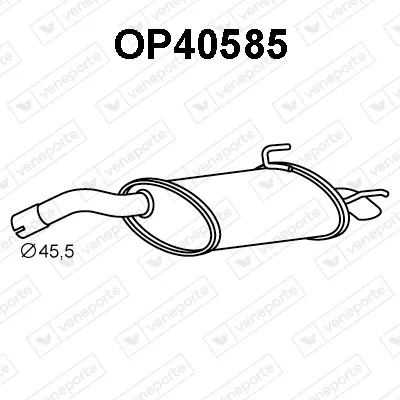 Silenciador posterior Opel VECTRA C · Opel VECTRA C GTS · Vauxhall VECTRA Mk II