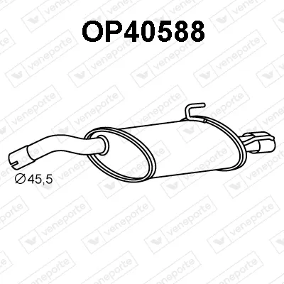 Silenciador posterior Opel VECTRA C · Opel VECTRA C GTS · Vauxhall VECTRA Mk II