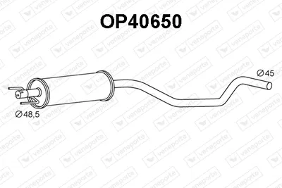 silenciador del medio Opel MERIVA A MPV · Vauxhall MERIVA A