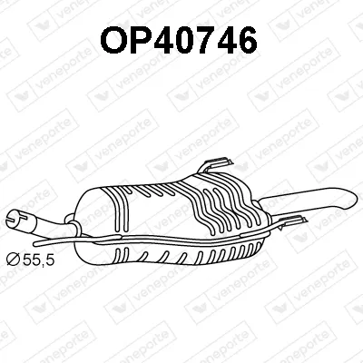 Silenciador posterior Opel ZAFIRA A MPV · Vauxhall ZAFIRA A