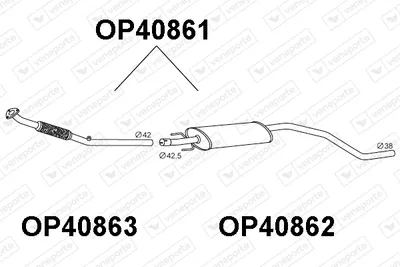 Presilenciador Opel CORSA D · Vauxhall CORSA Mk III