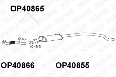 Presilenciador Opel CORSA D · Opel CORSA D Hatchback Van · Vauxhall CORSA Mk III