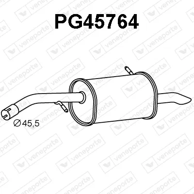 Silenciador posterior Citroën C3 PICASSO · Peugeot 207 · Peugeot 207 CC