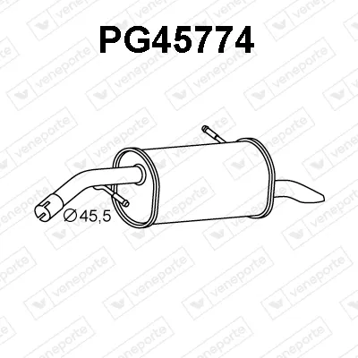 Silenciador posterior Citroën C3 PICASSO · Peugeot 207 · Peugeot 207 CC