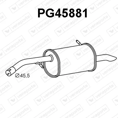 Silenciador posterior Citroën C3 PICASSO · Citroën C4 CACTUS · Peugeot 208 I