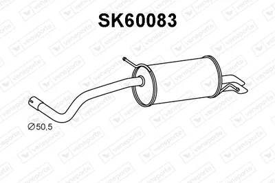 Silenciador posterior Seat CORDOBA · Skoda FABIA II Combi