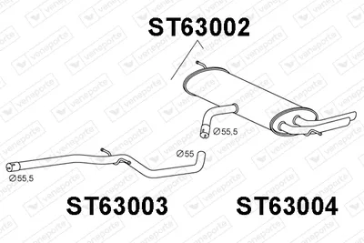 Silenciador posterior Seat ALTEA · Seat LEON
