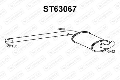silenciador del medio Seat TOLEDO I