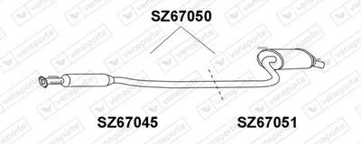 Silenciador posterior VENEPORTE SZ67050