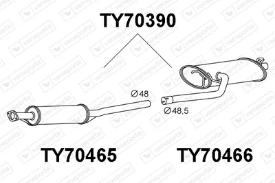 Silenciador posterior Toyota AVENSIS · Toyota AVENSIS Estate · Toyota AVENSIS Liftback