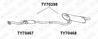Silenciador posterior VENEPORTE TY70398