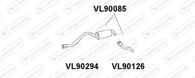 Silenciador posterior VENEPORTE VL90085