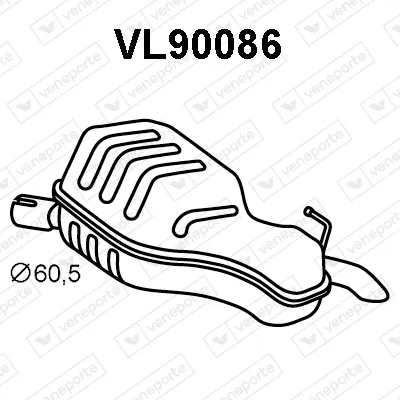 Silenciador posterior Volvo V70 II · Volvo S60 I