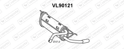 Silenciador posterior Volvo 480