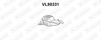 Silenciador posterior VENEPORTE VL90331