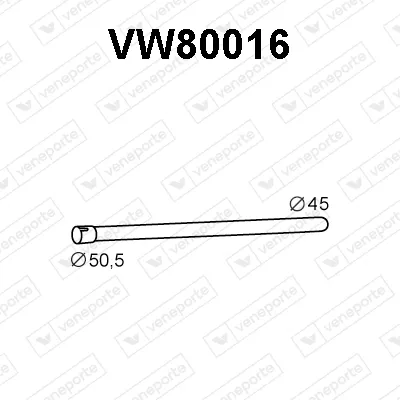 Tubo de escape Vw GOLF II · Vw JETTA II