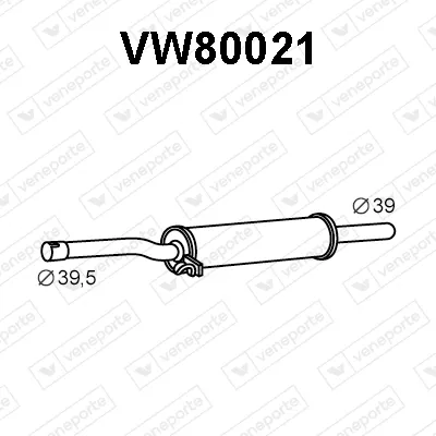 silenciador del medio Vw POLO II · Vw POLO Coupe · Vw POLO CLASSIC