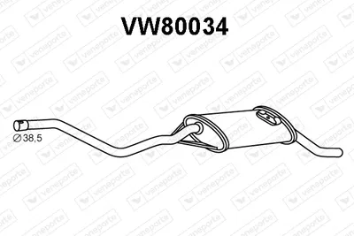 Silenciador posterior Vw POLO II · Vw POLO Coupe