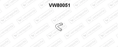 Tubo de escape VENEPORTE VW80051
