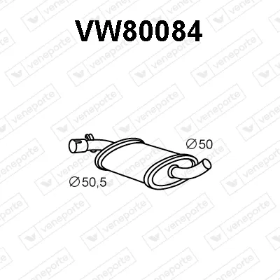 silenciador del medio Vw GOLF II · Vw JETTA II