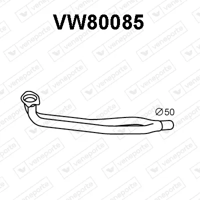 Tubo de escape Vw GOLF II · Vw JETTA II