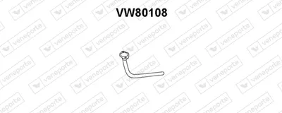 Tubo de escape VENEPORTE VW80108
