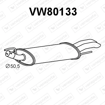 Silenciador posterior Vw GOLF III Cabriolet · Vw GOLF III · Vw GOLF IV Cabriolet