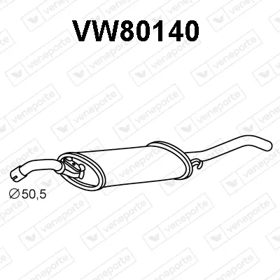 Silenciador posterior Vw JETTA II
