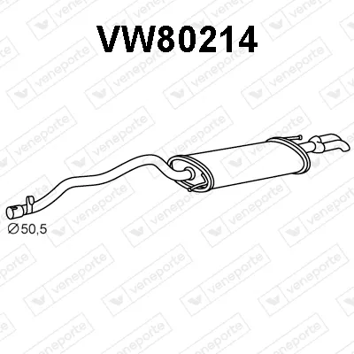 Silenciador posterior Vw TRANSPORTER T4 Platform/Chassis (70E, 70L, 70M, 7DE, 7DL, 7D