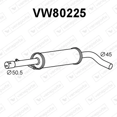 silenciador del medio Audi A3 · Seat TOLEDO II · Seat LEON